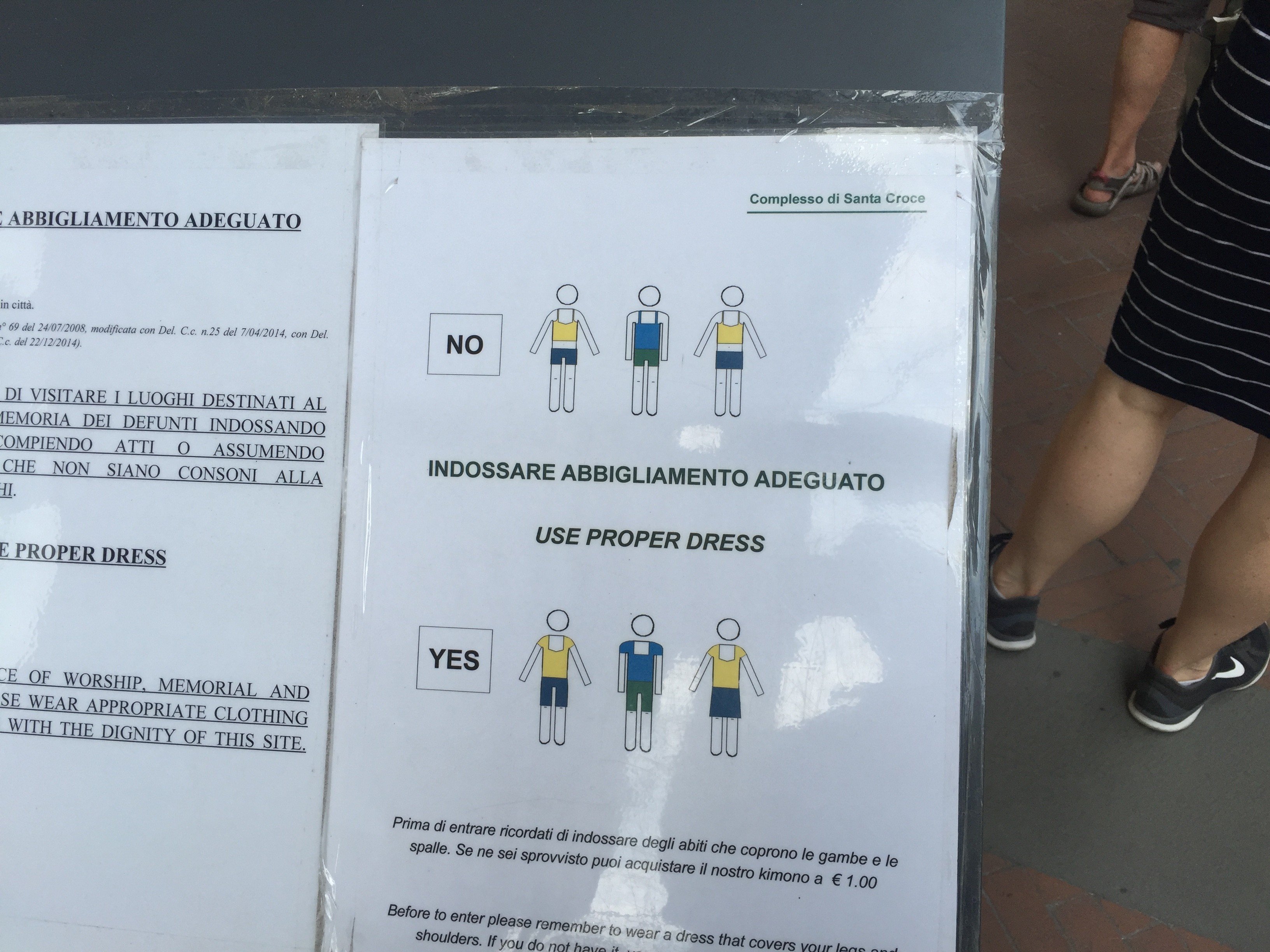 Vatican and pantheon dress code