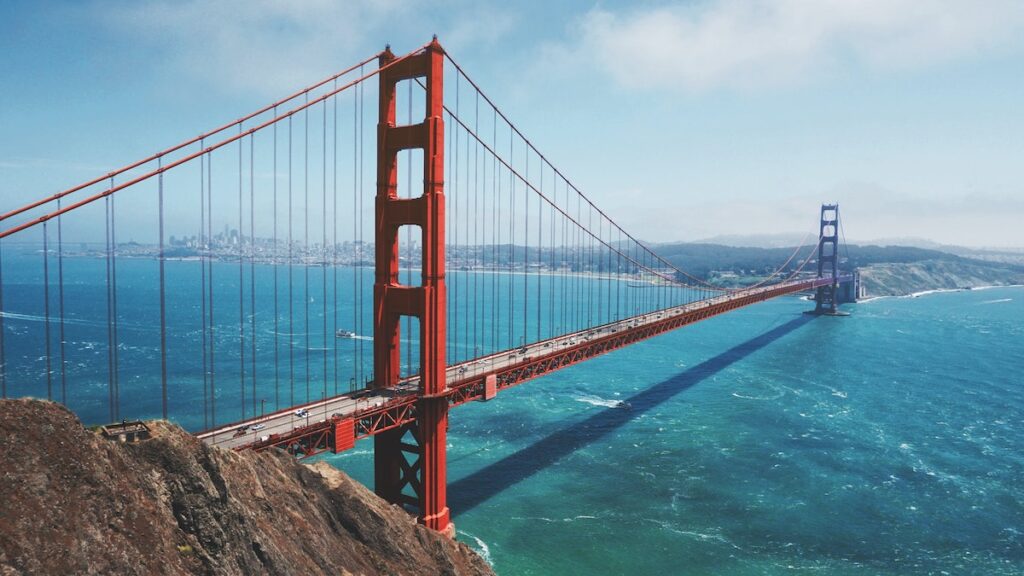 The Golden Gate Bridge in San Francisco.