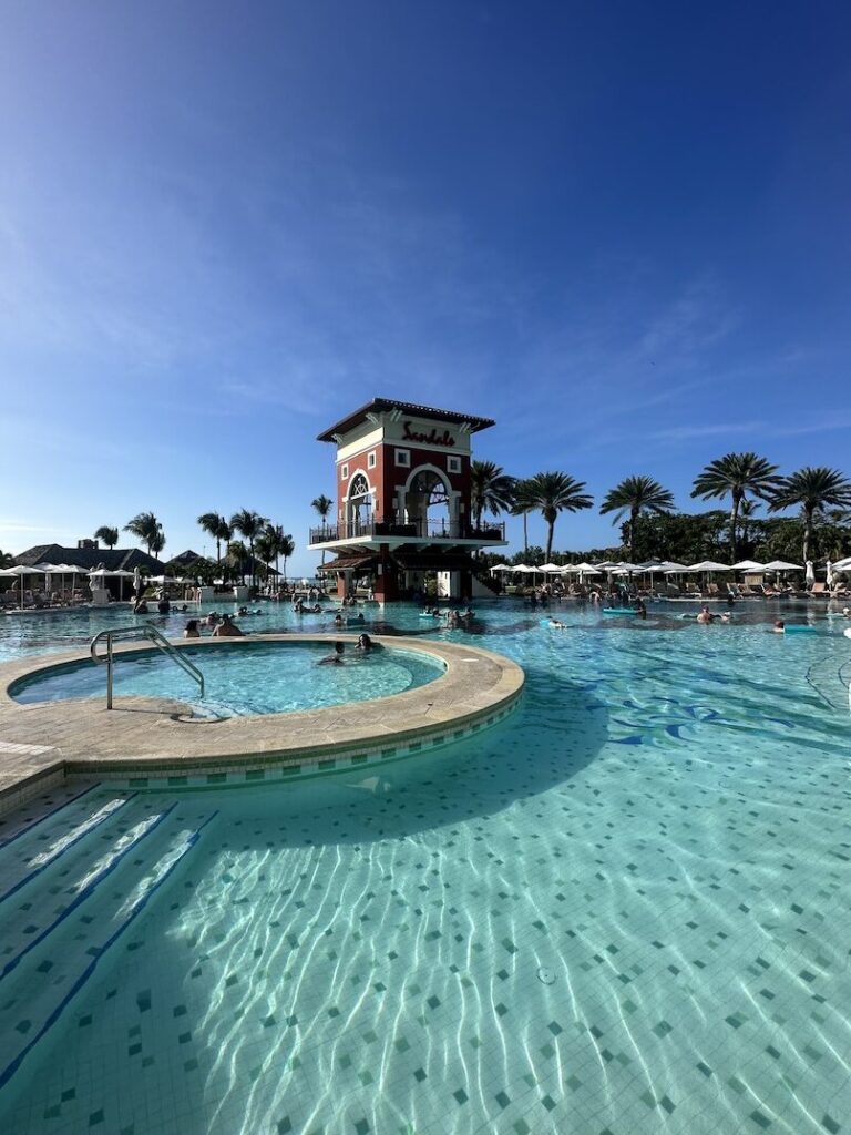 Pool at Sandals Granda Antigua.