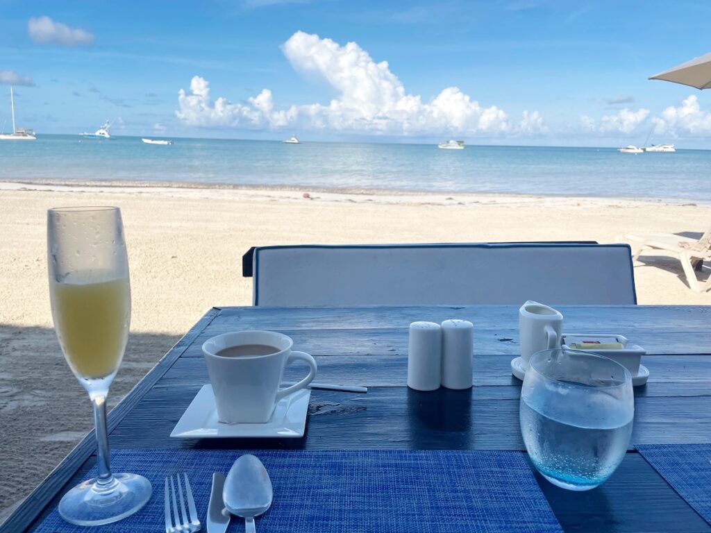 Negril beach view from breakfast