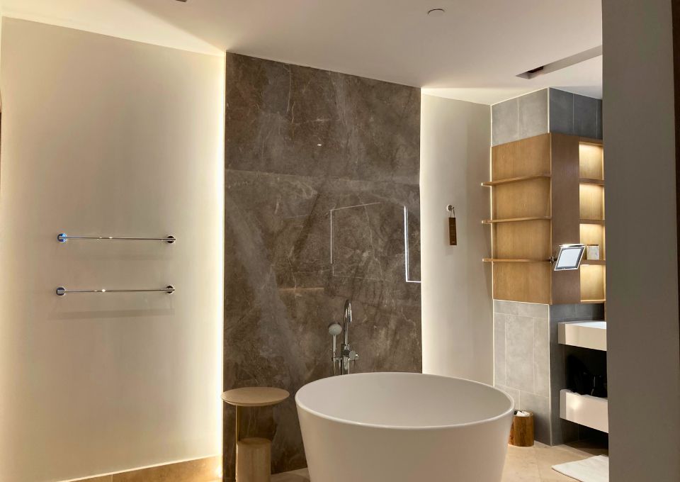 Sandals Dunn's River Tufa Terrace One Bedroom Skypool Butler Suite In Bathroom Soaking Tub